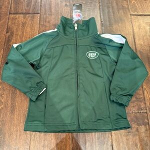 NFL New York Jets Toddler Zip Track Stripe Fitted Jacket size 3T NWT